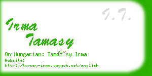 irma tamasy business card